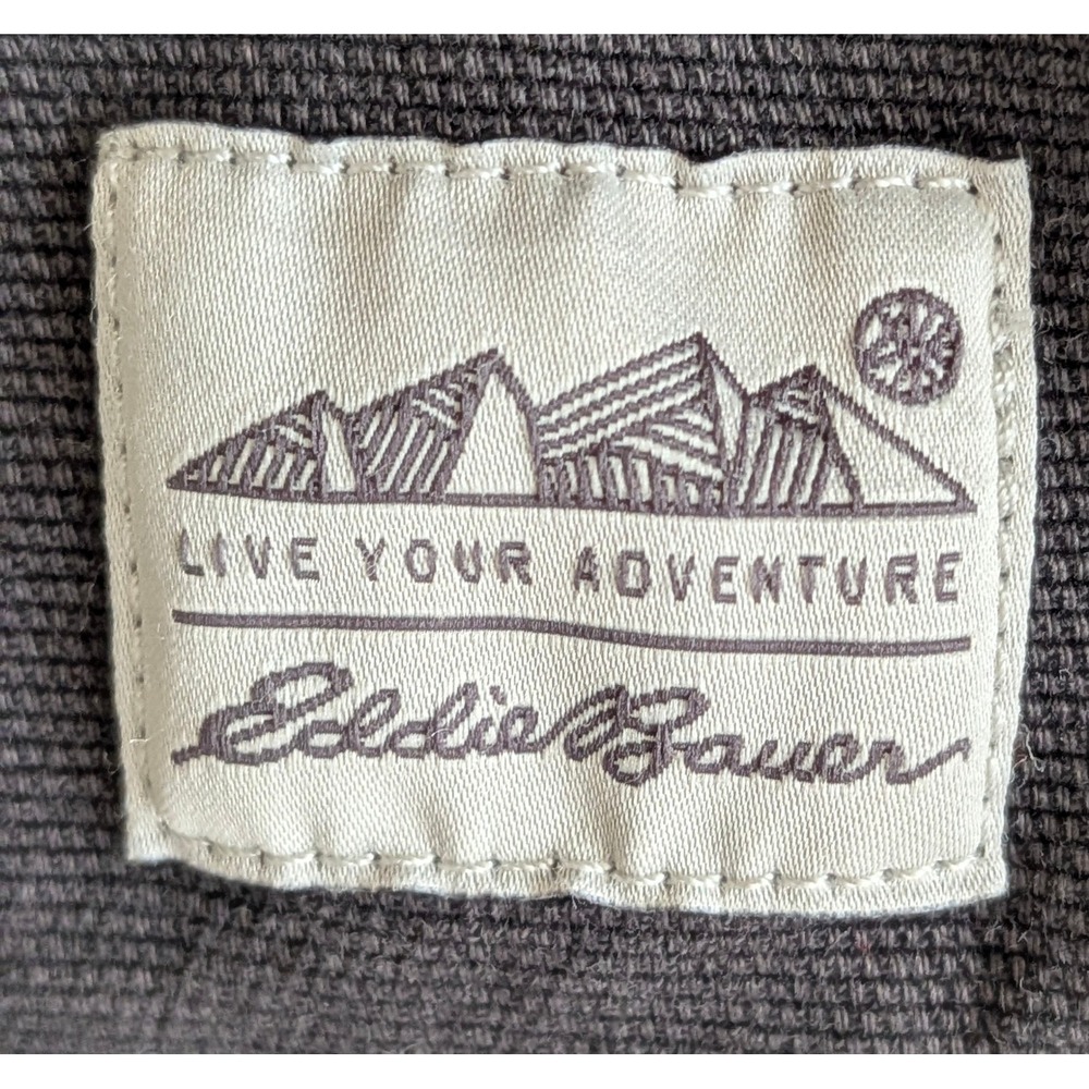 Eddie Bauer  Mens Gray Cotton Canvas Button Down Utility Shacket Size M - Picture 6 of 10